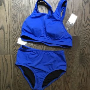 Oiselle Swim: Reef Bikini Top and High Rise Bottom